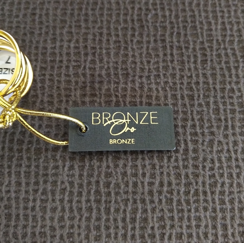 BRONZE Oro Double✌️Criss Cross🔀 Ring - Sz 7 - Picture 4 of 16